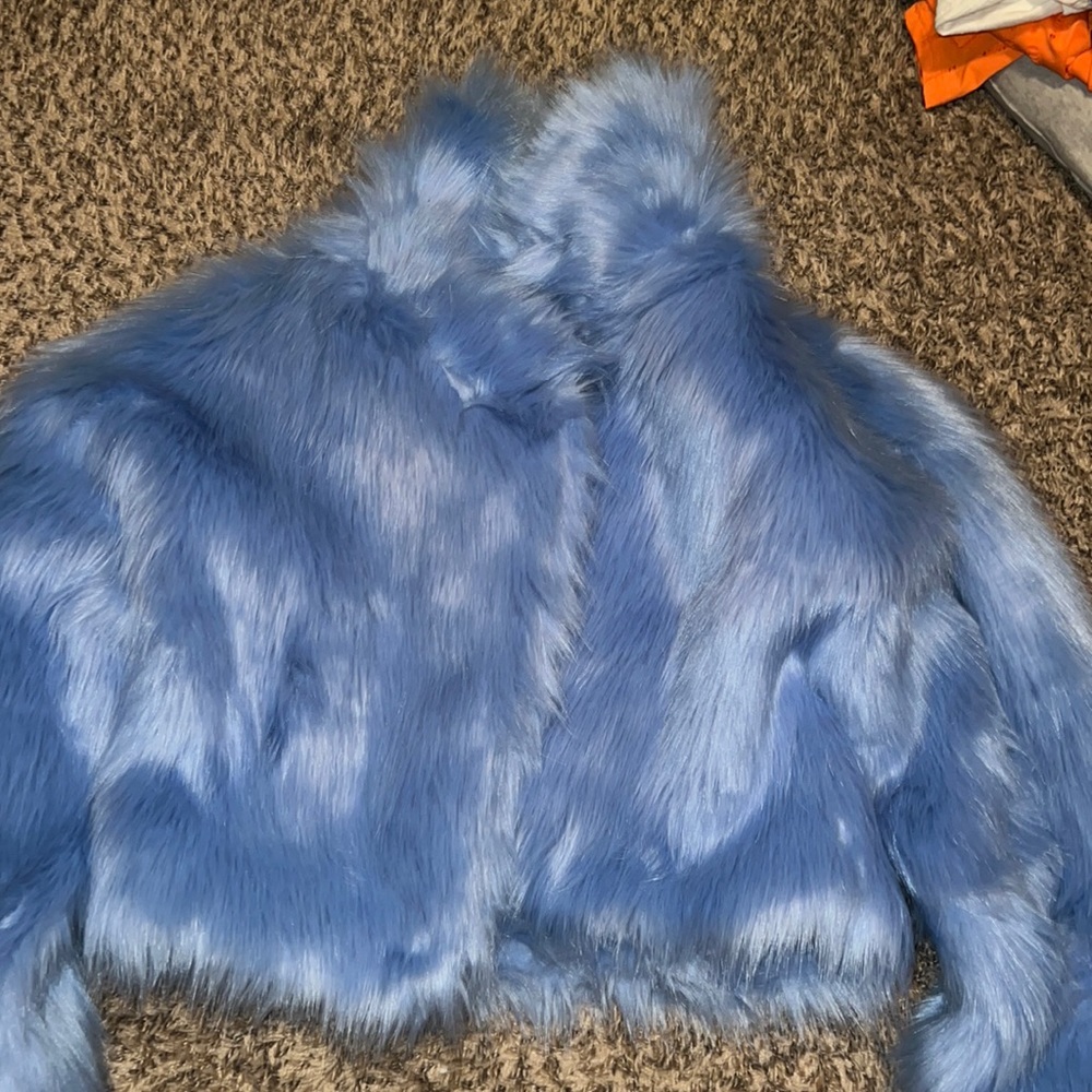 Ice Blue Faux Fur jacket
